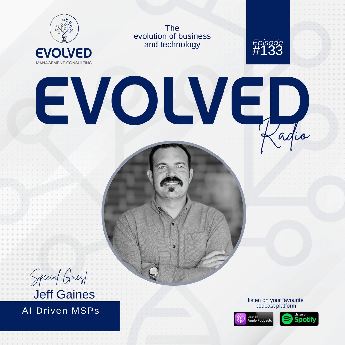 ERP133 - AI-Driven MSPs: Integrating Technology for Better Service — Evolved Radio podcast cover art